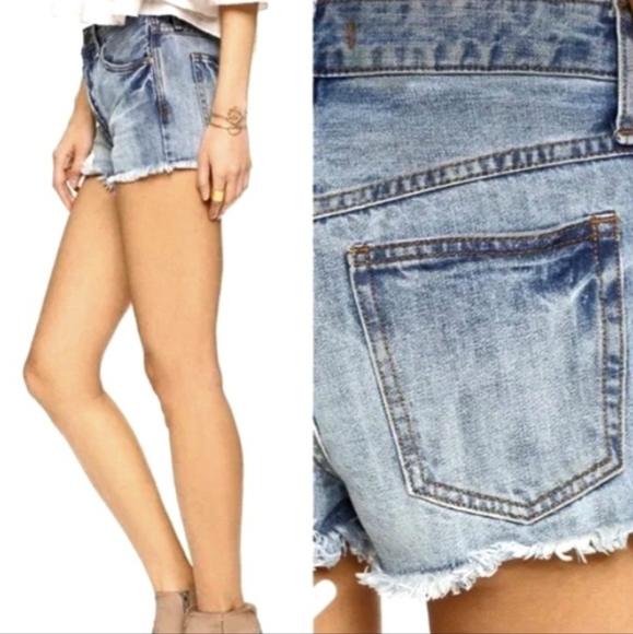 Free People Rock Denim Uptown Cutoff Shorts - Picture 6 of 12